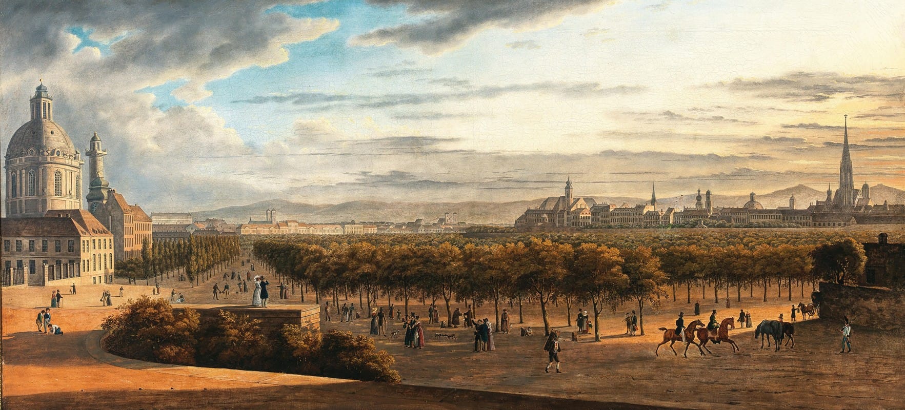 Johann Heinrich Hintze - A View of Vienna from the Terrace of Palais Schwarzenberg