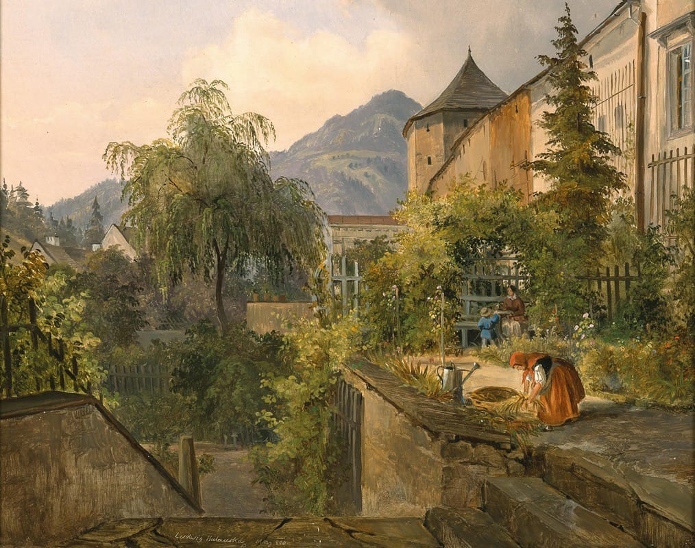 Ludwig Halauska - A Garden Idyll