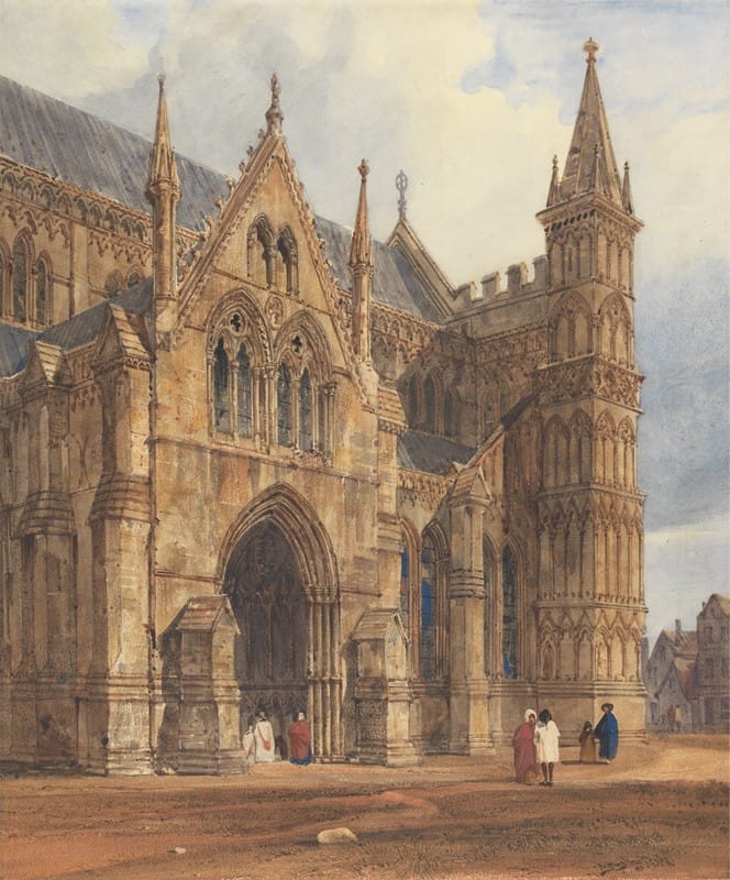 Thomas Shotter Boys - The North-West Porch of Salisbury Cathedral