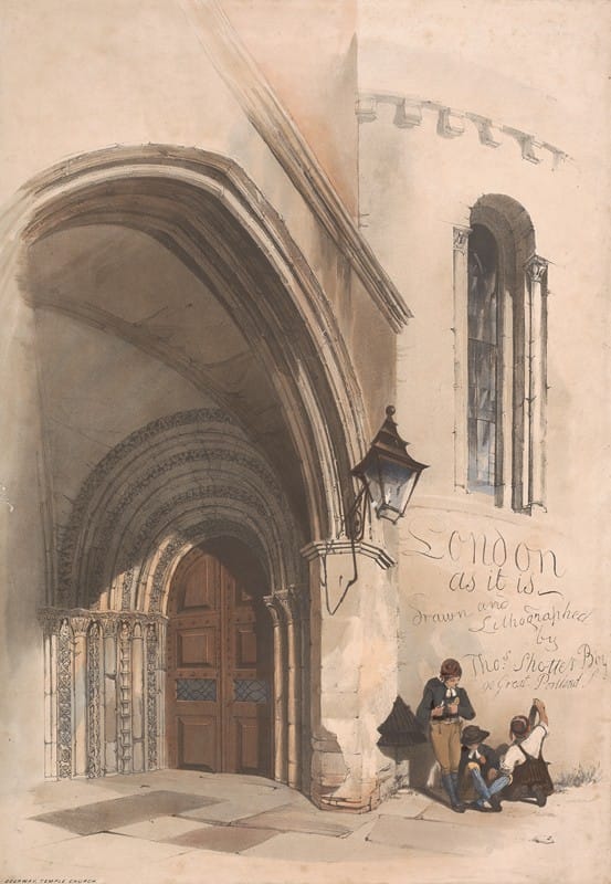 Thomas Shotter Boys - Title Page of a Set of Lithographs of London