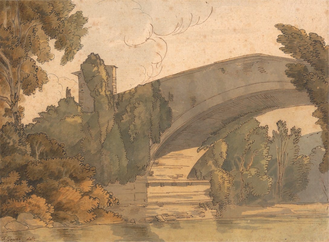 Francis Towne - A Bridge Between Florence and Bologna