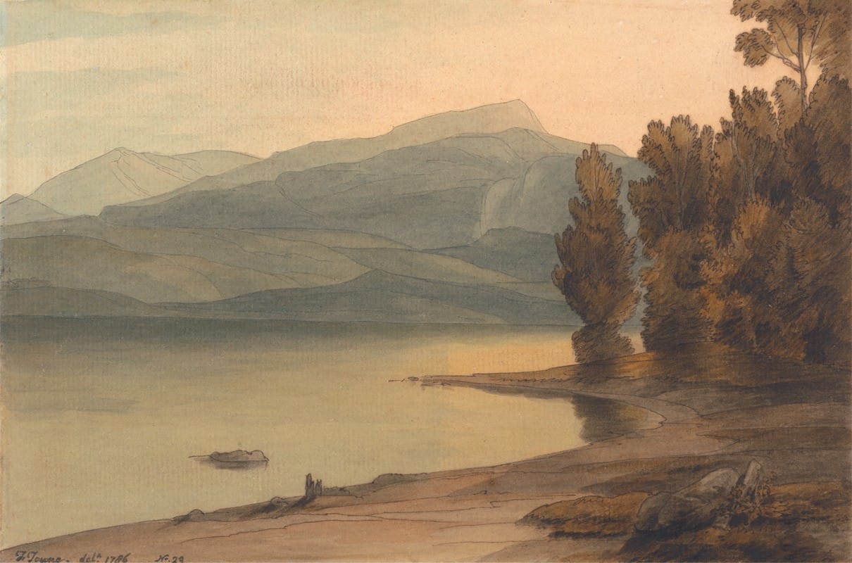 Francis Towne - Windermere at Sunset