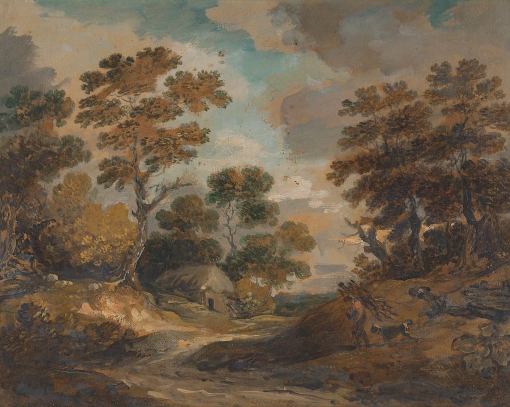 Gainsborough Dupont - Landscape; Man Carrying Faggots