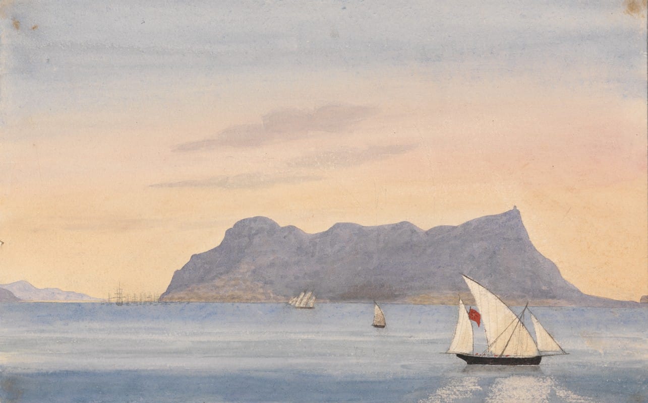 George Lothian Hall - The Rock of Gibraltar from Algeciras (Spain)