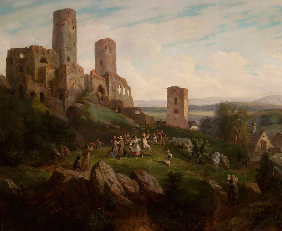Henryk Pillati - Ruins of the castle – merry-making in Tenczynek