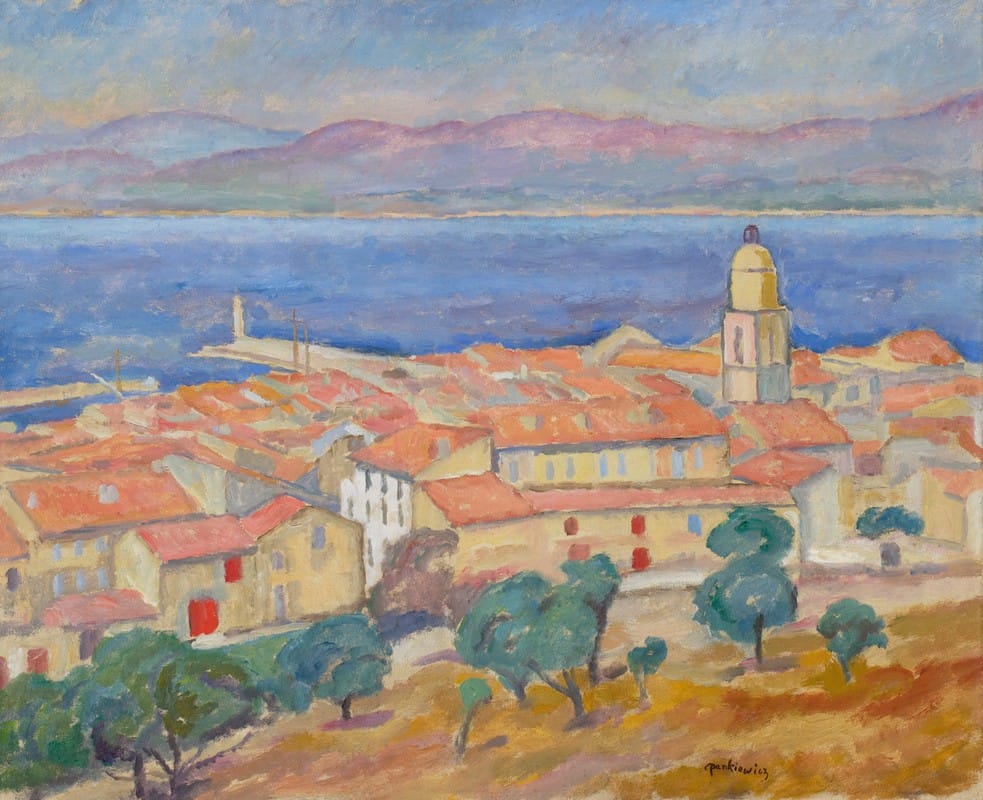 Józef Pankiewicz - View of Saint-Tropez