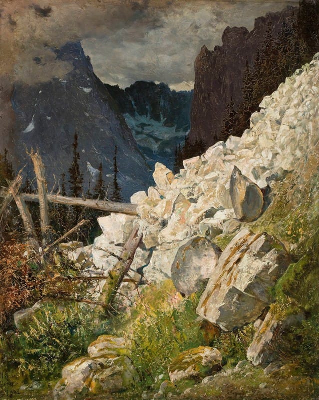 Wojciech Gerson - Rockslide in the White Water Valley in the Tatra Mountains