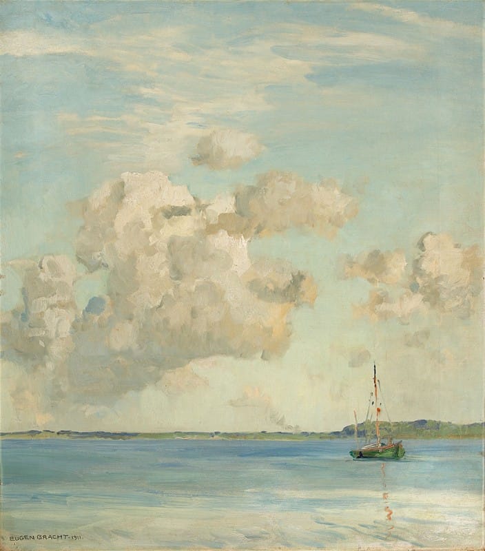 Eugen Bracht - Evening clouds