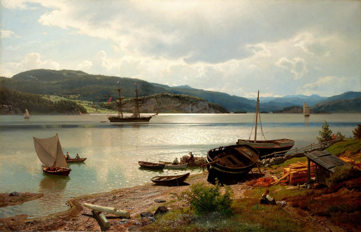 Hans Gude - By the Water