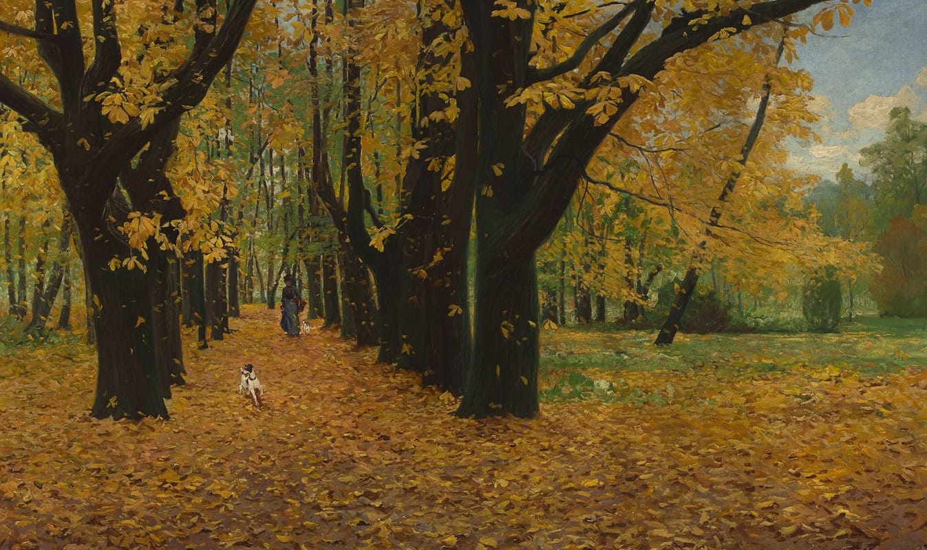 Michał Wywiórski - Park in autumn