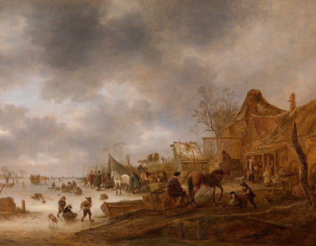 Isaac van Ostade - Winter Landscape