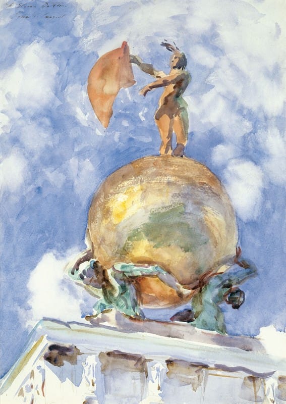 John Singer Sargent - The Dogana, Statue of Fortune