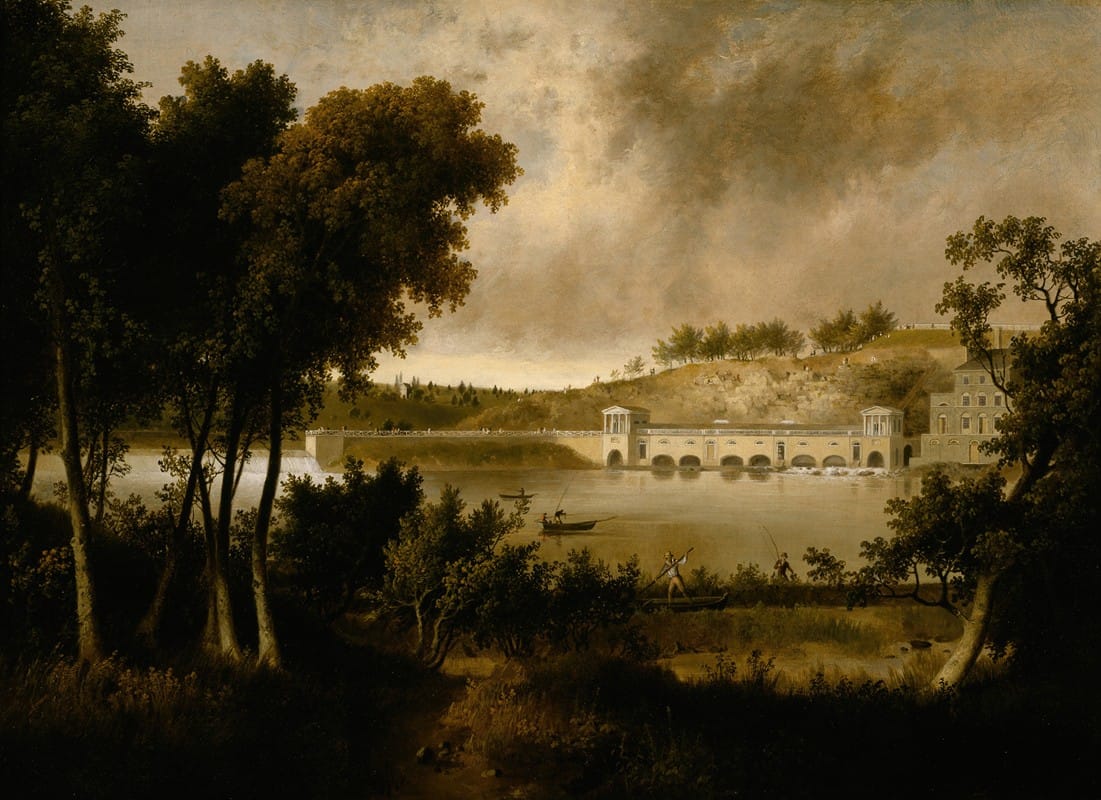 Thomas Doughty - View of the Fairmount Waterworks, Philadelphia, from the Opposite Side of the Schuylkill River