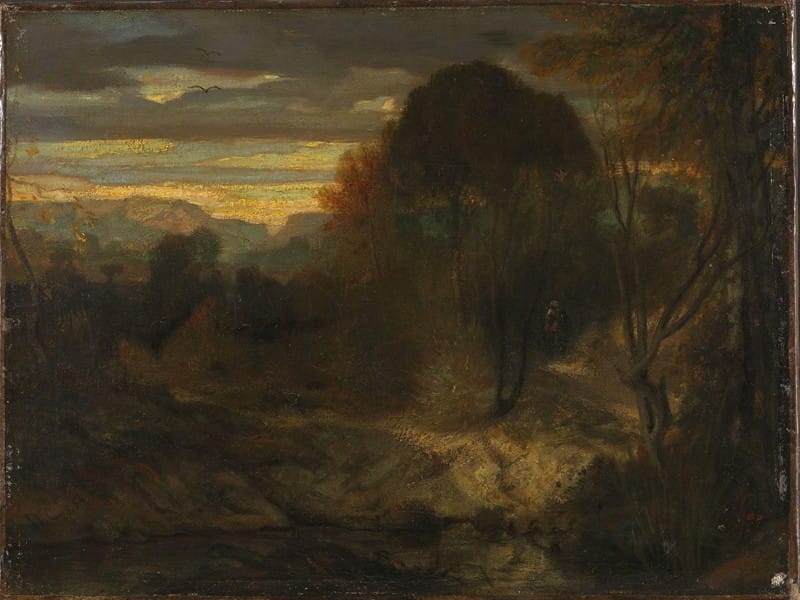 Alexandre-Gabriel Decamps - Evening landscape