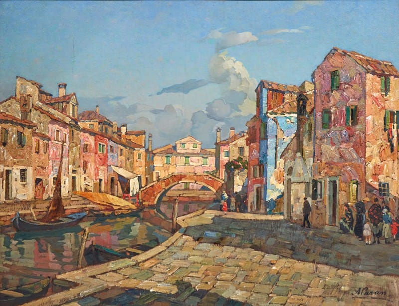Angelo Pavan - A View of Burano