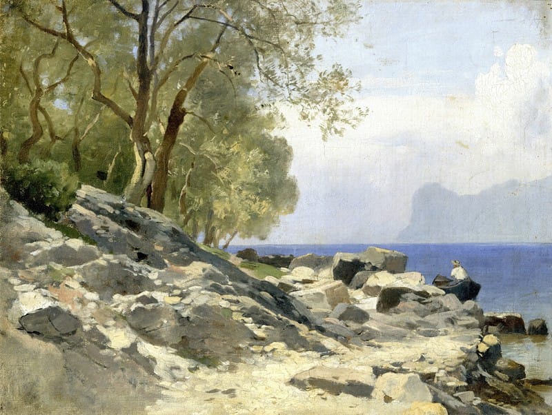 Carl Bolze - Ufer am Gardasee