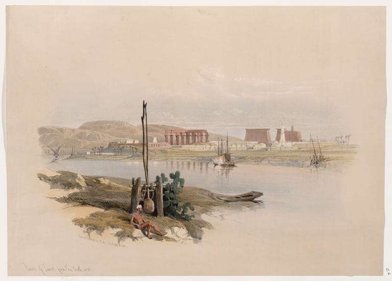 David Roberts - Ruins of Luxor, from the south-west.