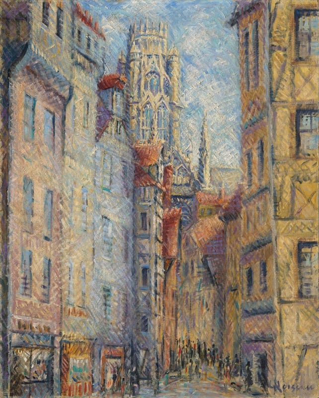 Gustave Loiseau - Rouen, Rue avec l’Église