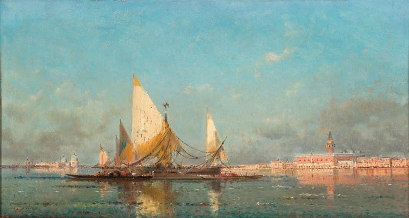 Henri Duvieux - Venice, Sailors in the Bacino