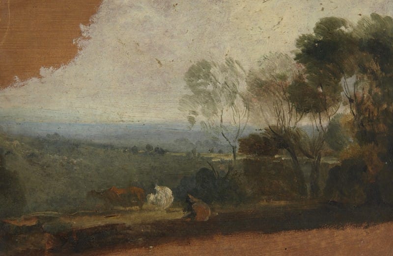 Thomas Barker Of Bath - Landscape with Lake and Cattle