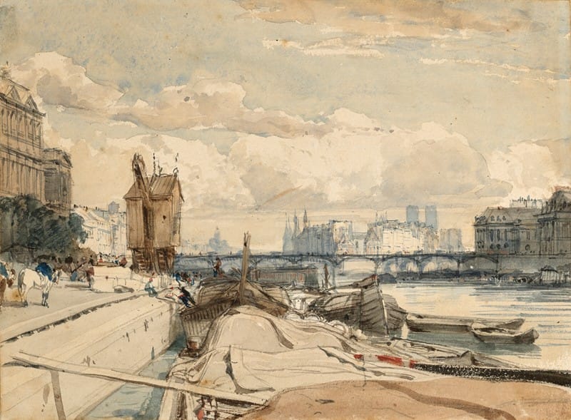 Thomas Shotter Boys - View of the Pont des Arts and Île de la Cité from the Quai du Louvre, Paris