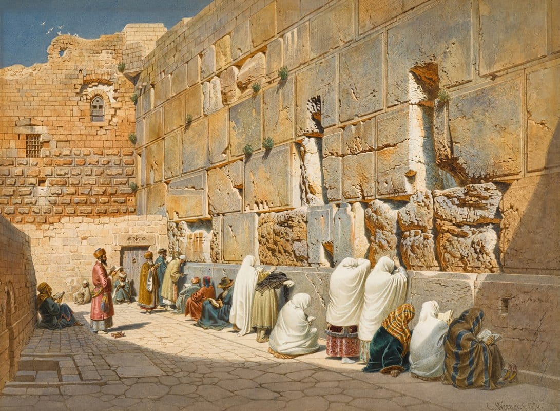 Carl Friedrich Heinrich Werner - The Wailing Wall, Jerusalem