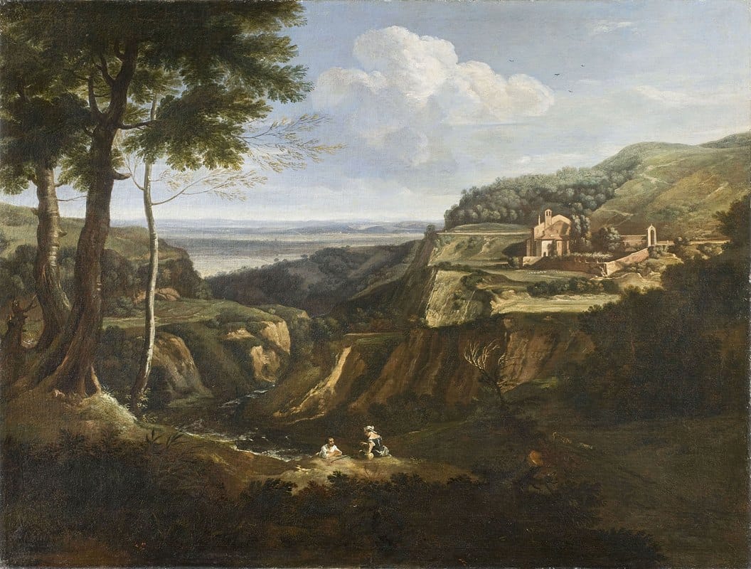 Gaspard Dughet - View of the Hermitage of Camaldoli near Frascati