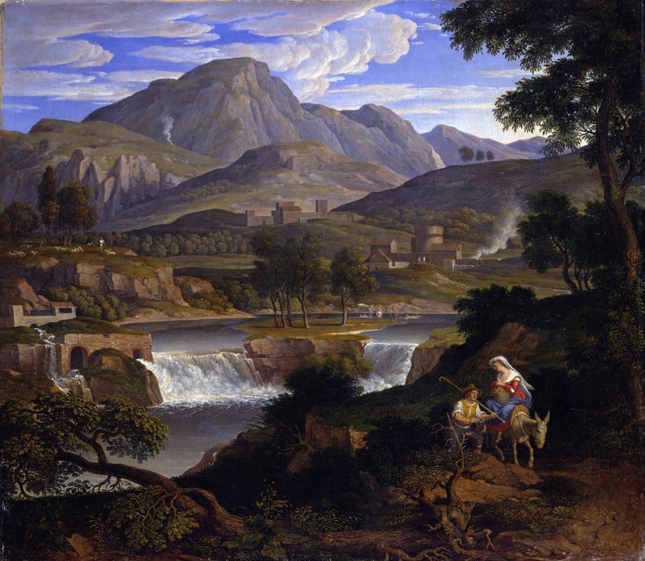 Joseph Anton Koch - Waterfalls at Subiaco