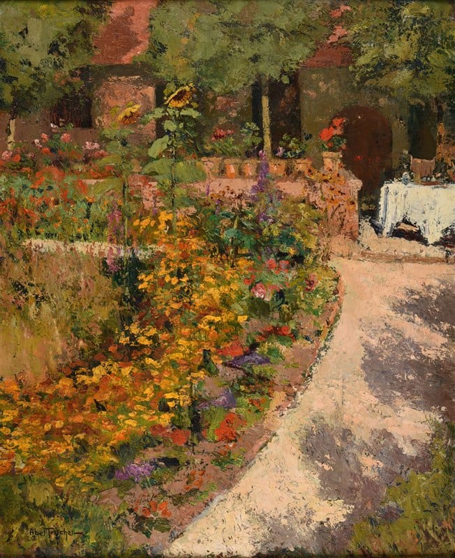 Louis Abel-Truchet - Pergola ; jardin fleuri