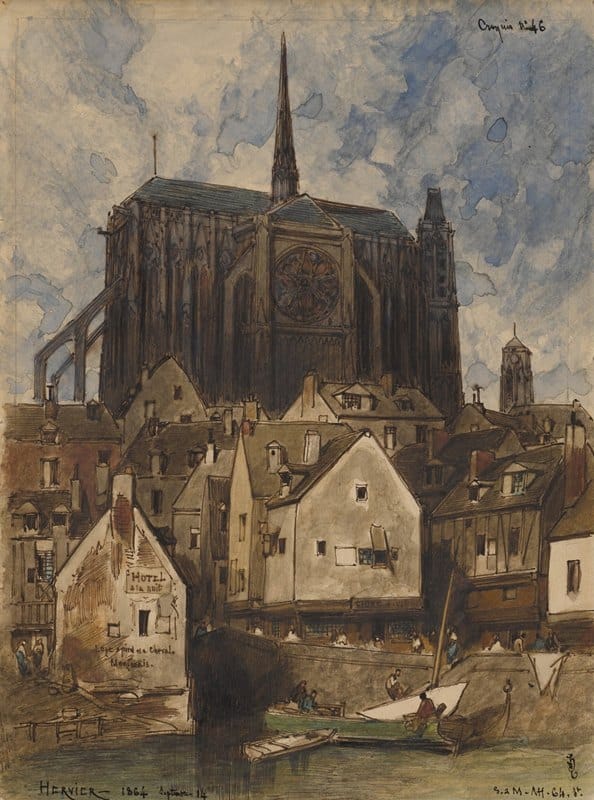 Louis-Adolphe Hervier - Exterior of a Cathedral