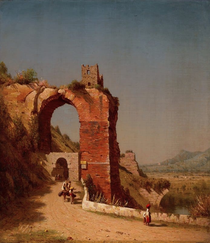 Sanford Robinson Gifford - The Arch of Nero at Tivoli