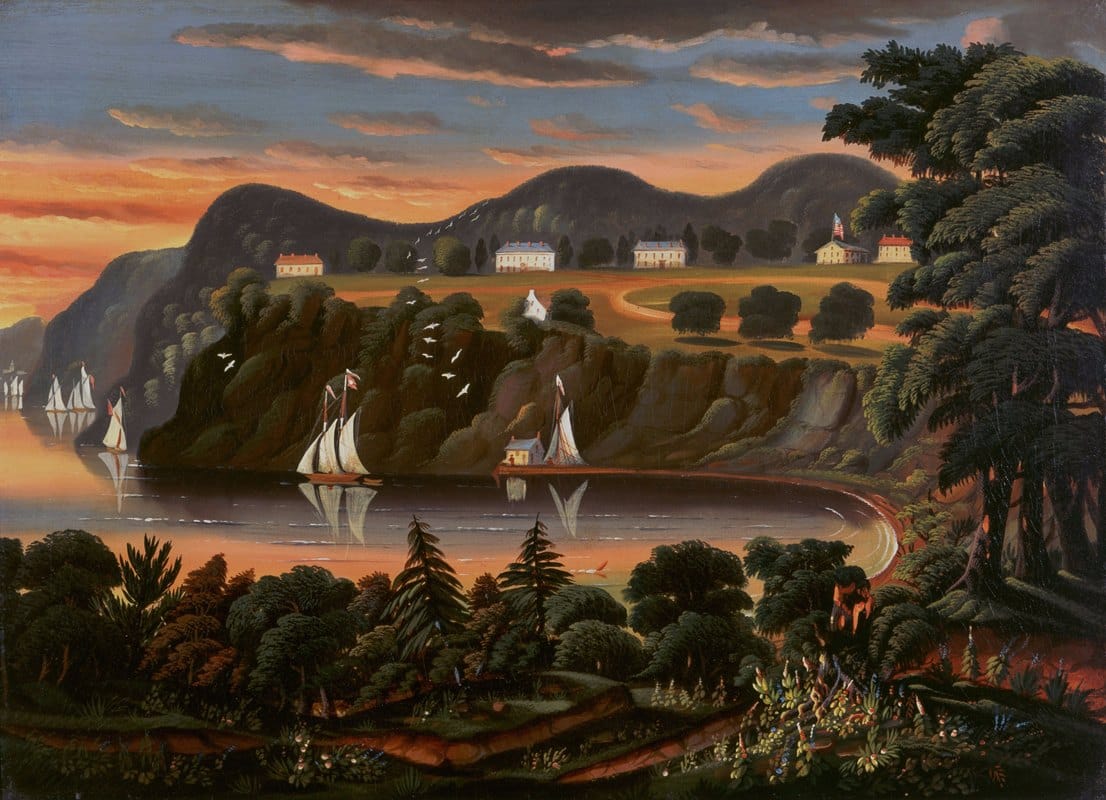 Thomas Chambers - View of Hudson River at West Point