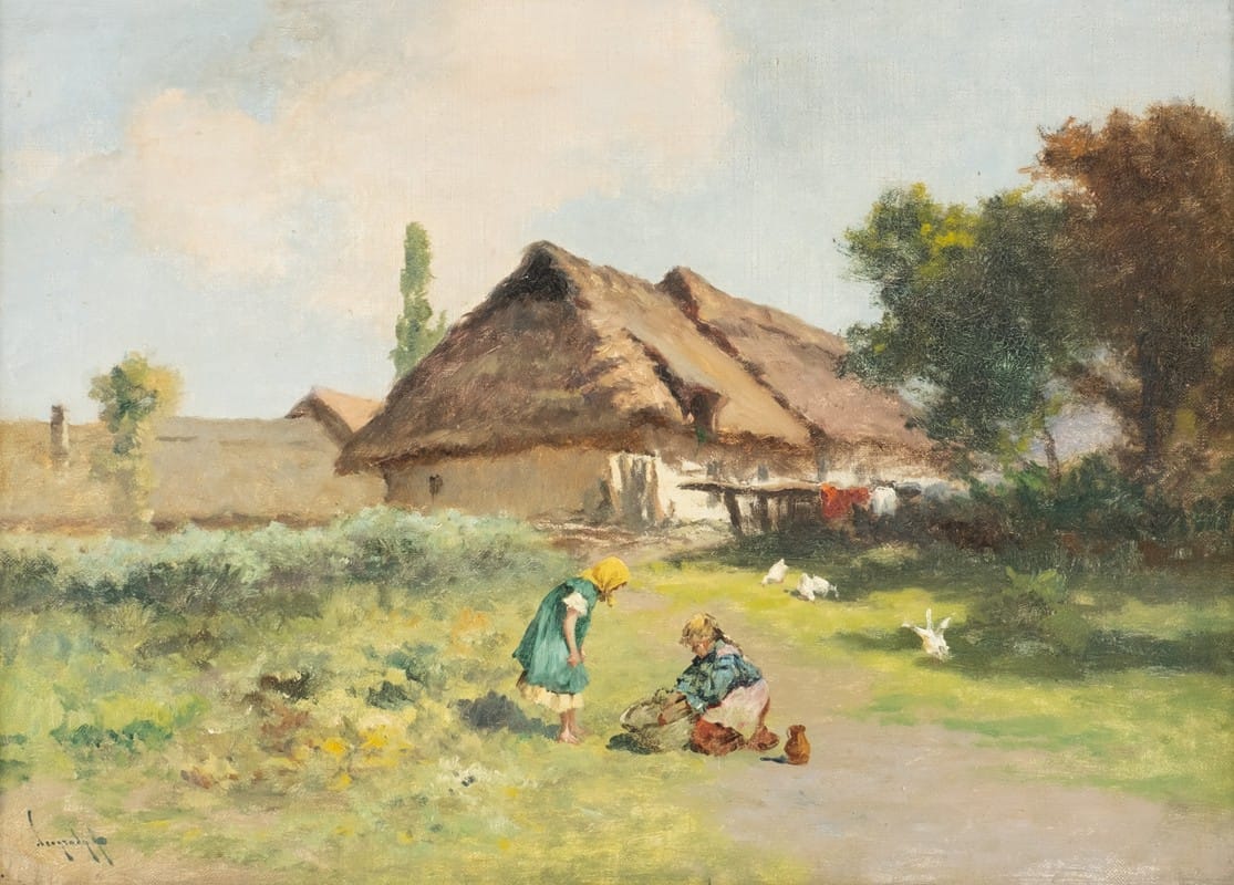 Antal Neogrády - A summer day in the countryside