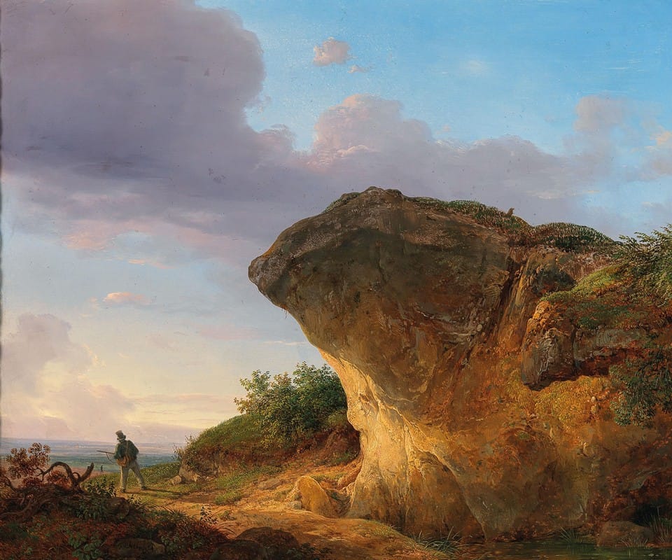 Franz Steinfeld - Hunter before a Rock