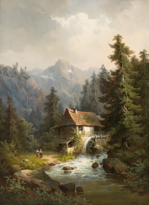 Guido Hampe - Water mill in the mountains