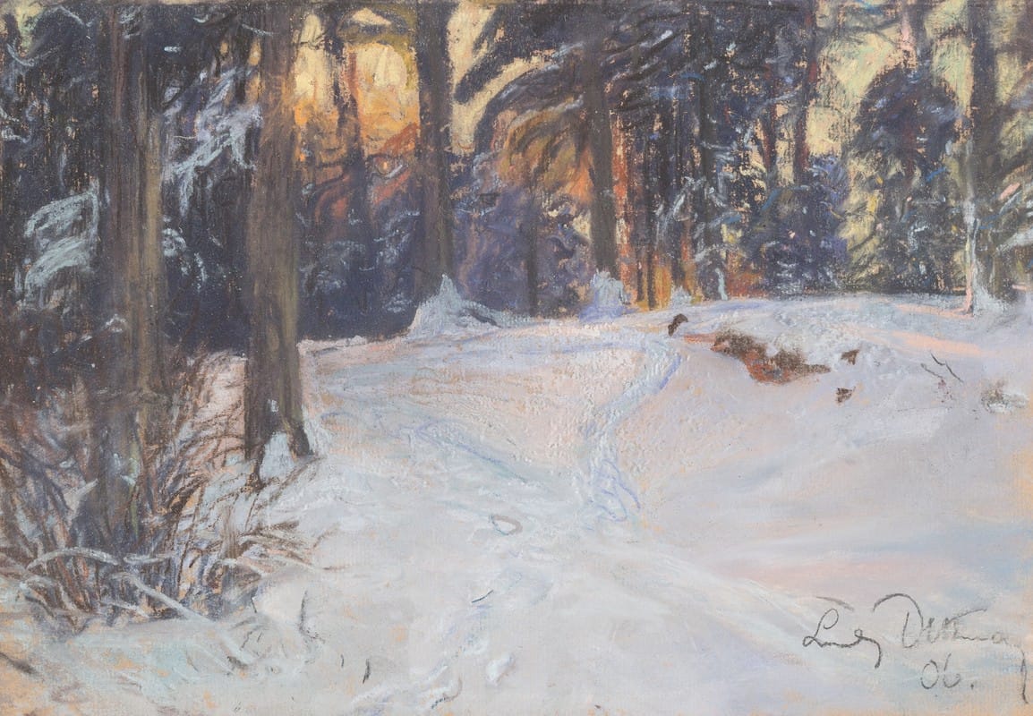 Ludwig Julius Christian Dettmann - Winter Woods