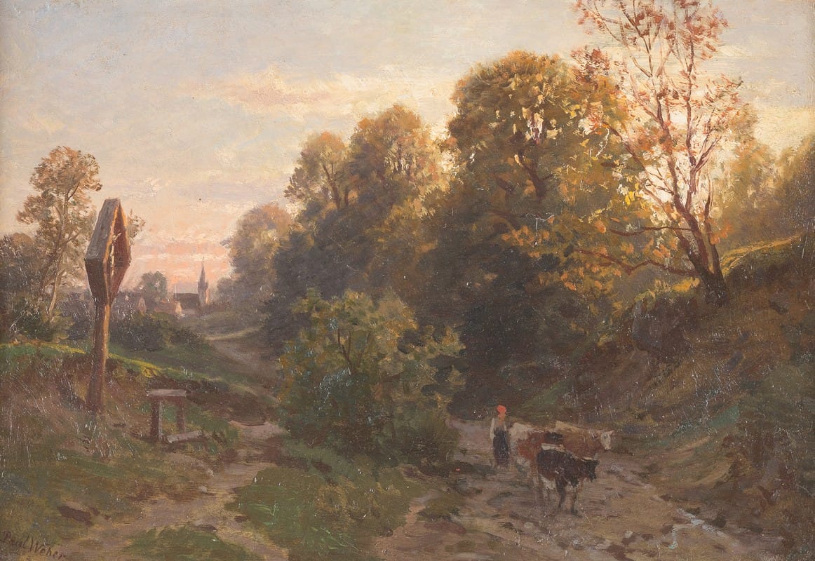 Paul Weber - Evening on the countryside