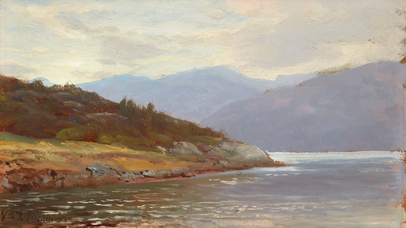 William Trost Richards - Looking Westward, Norway (Lake Scene).