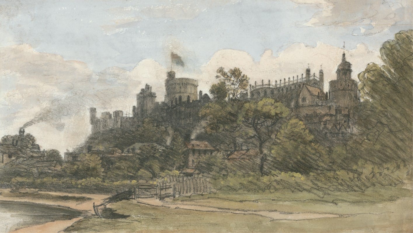 William Crotch - Windsor Castle From Above the Bridge, July 18, 1832, 12 Noon
