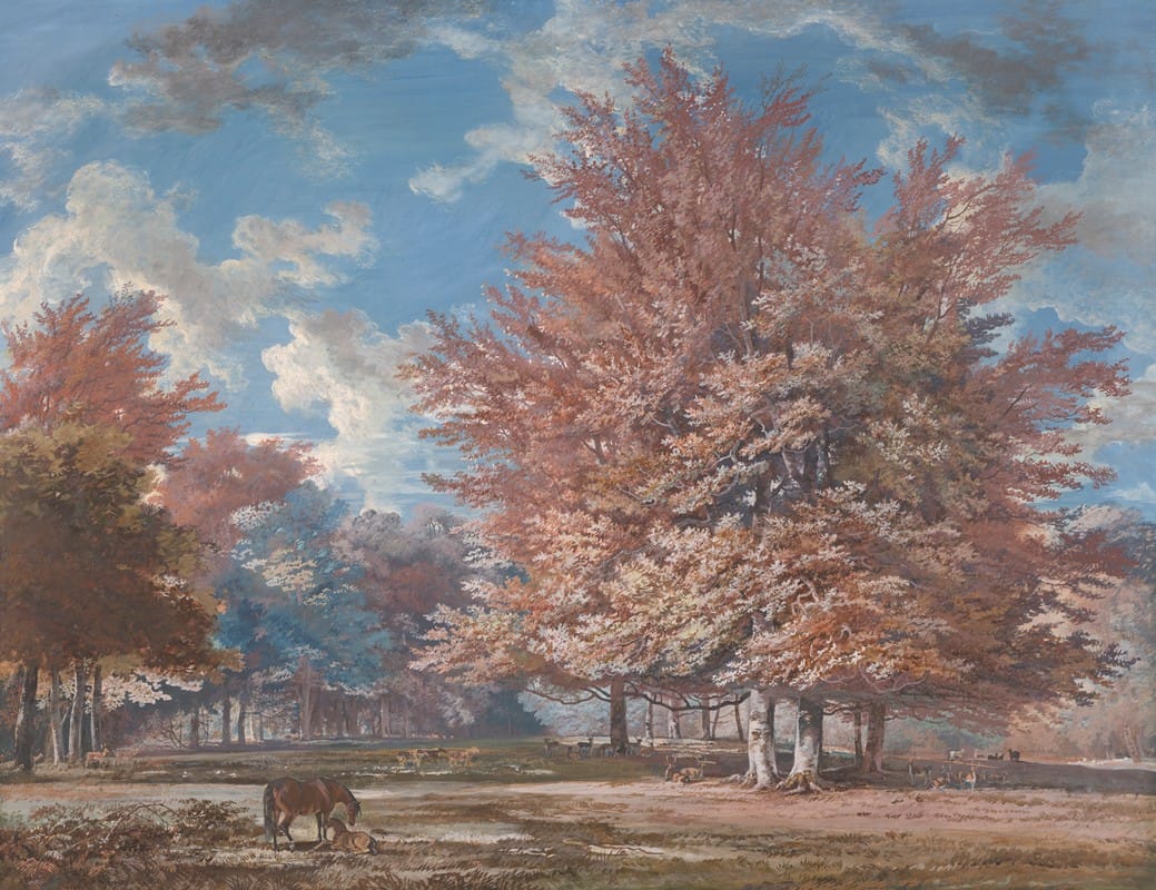 George Barret - View in a Park