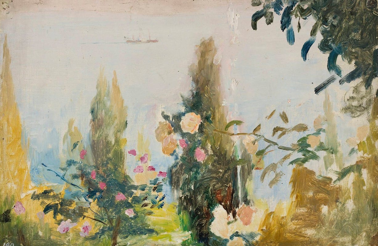 Jan Ciągliński - Garden of the Bakhchi-Dere villa in Yalta. From the journey to Crimea