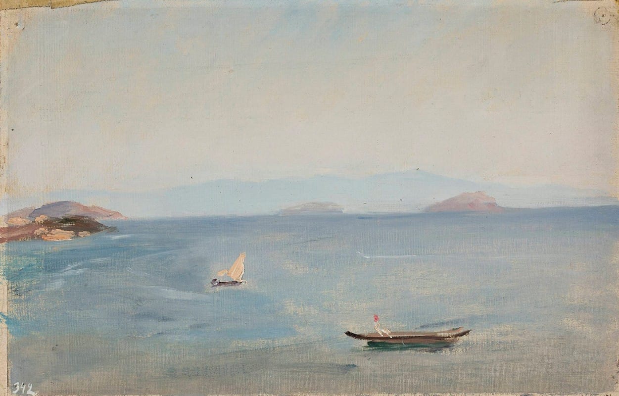 Jan Ciągliński - View of the mountainous seaside. From the journey to Constantinople