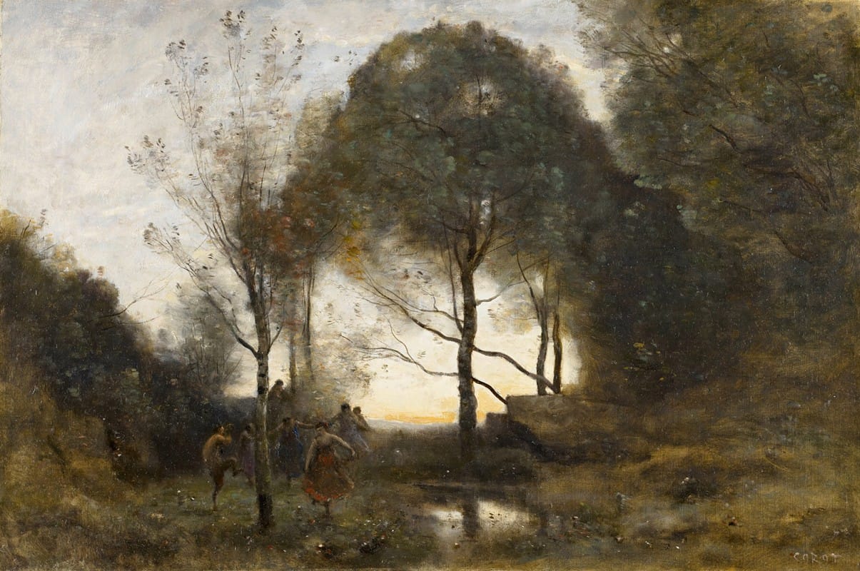 Jean-Baptiste-Camille Corot - Nymphes et Faunes (Nymphs and Fauns)