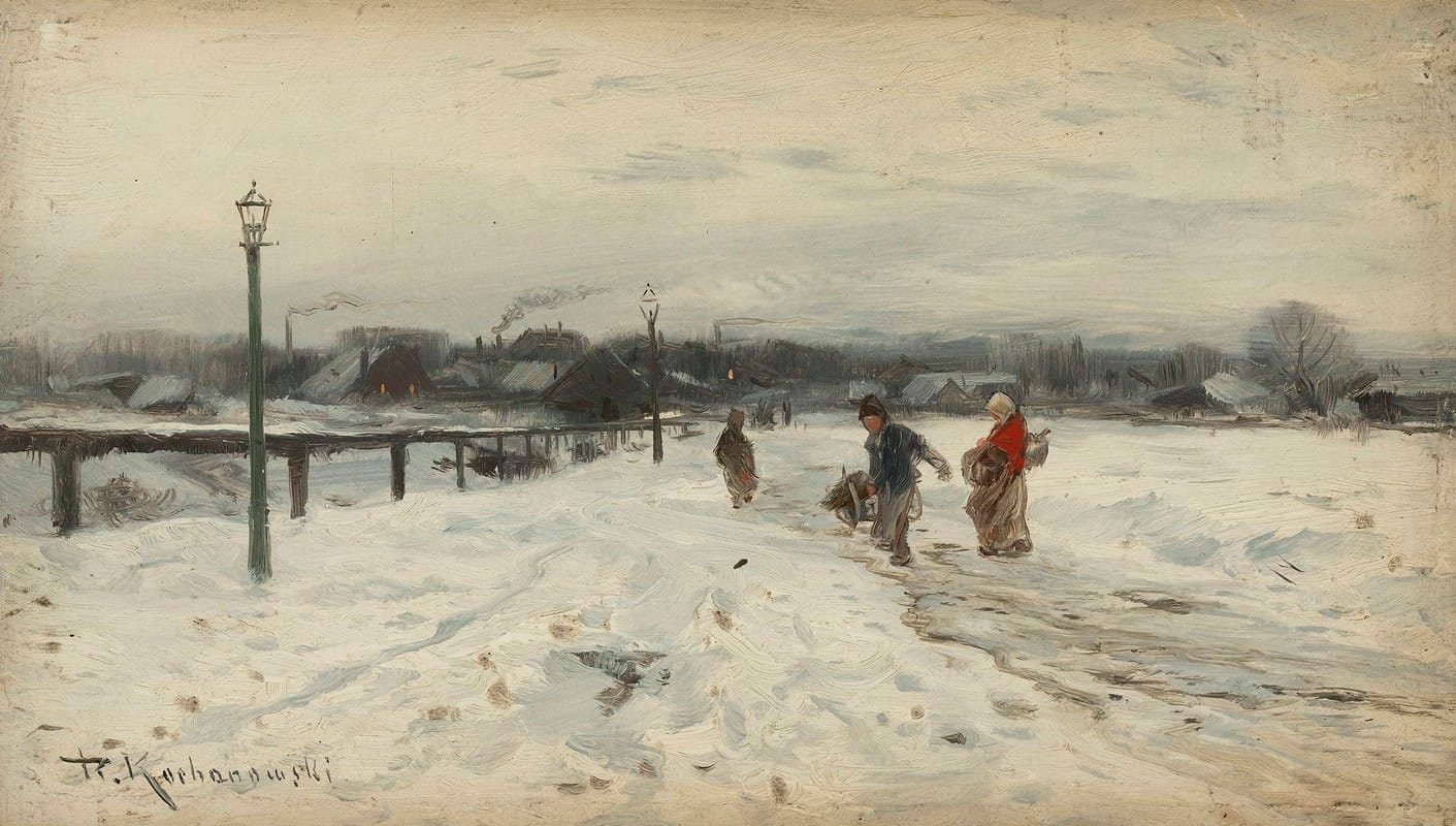 Roman Kazimierz Kochanowski - Suburban winter landscape