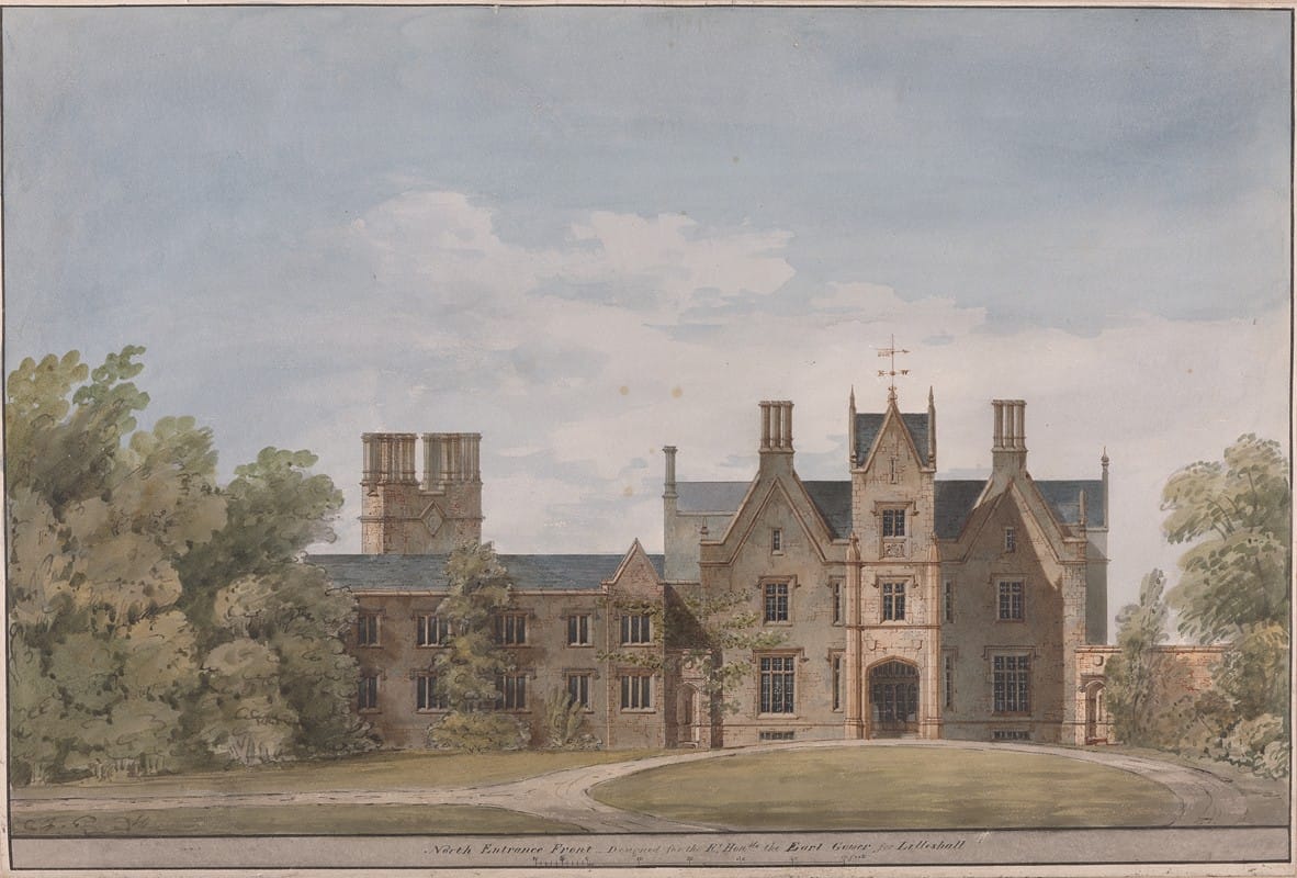 Sir Jeffry Wyatville - Lilleshall, Shropshire; North Entrance Front