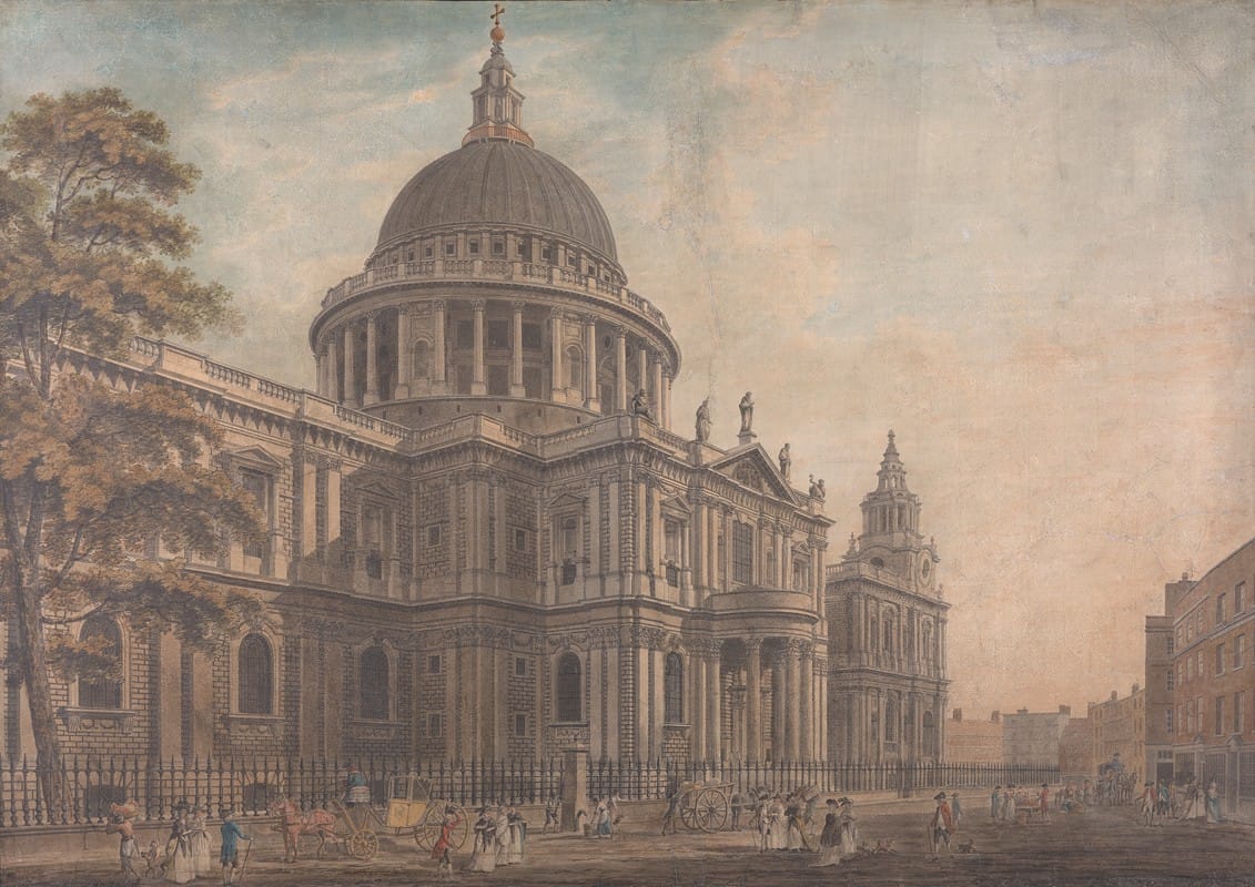 Thomas Malton the Younger - The North Front of St. Paul’s