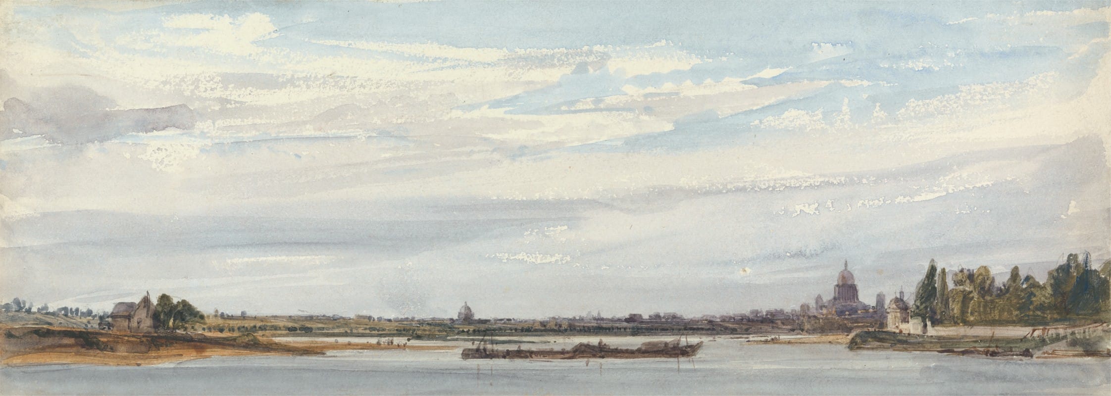 William Callow - View of Paris from Charenton