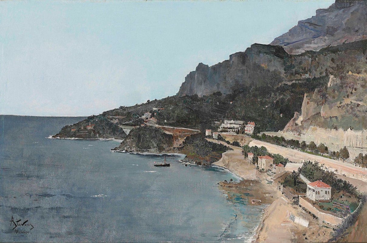 Alfred Stevens - Cap D’ail, Vue prise de Palais du Prince de Monaco