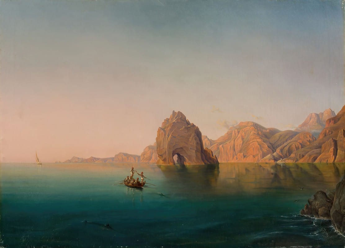 Christian Frederik Ferdinand Thøming - Swordfish fishing off Capri