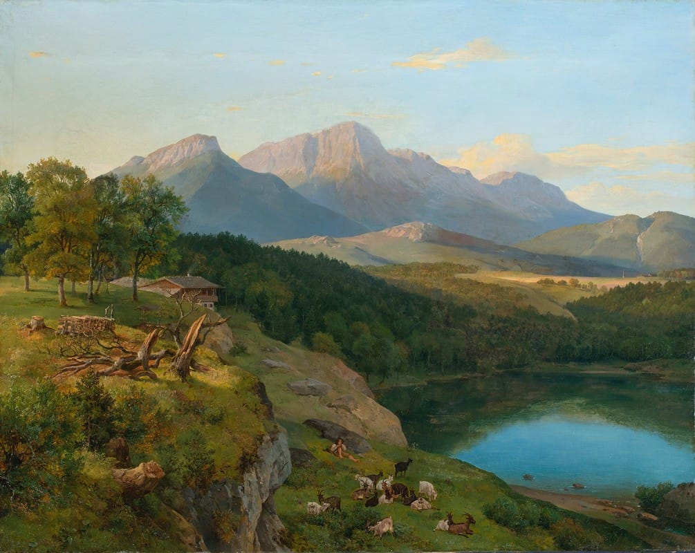 Heinrich Brandes - View of the Untersberg in Berchtesgadener Land